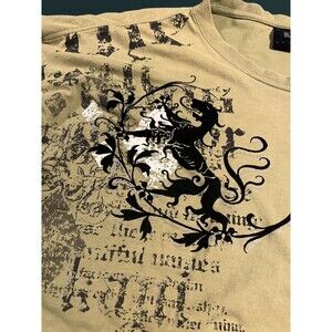 VTG Karl Kani Gold Label T-Shirt Tee XXXL 3XL Dragon Felt Hip Hop Streetwear